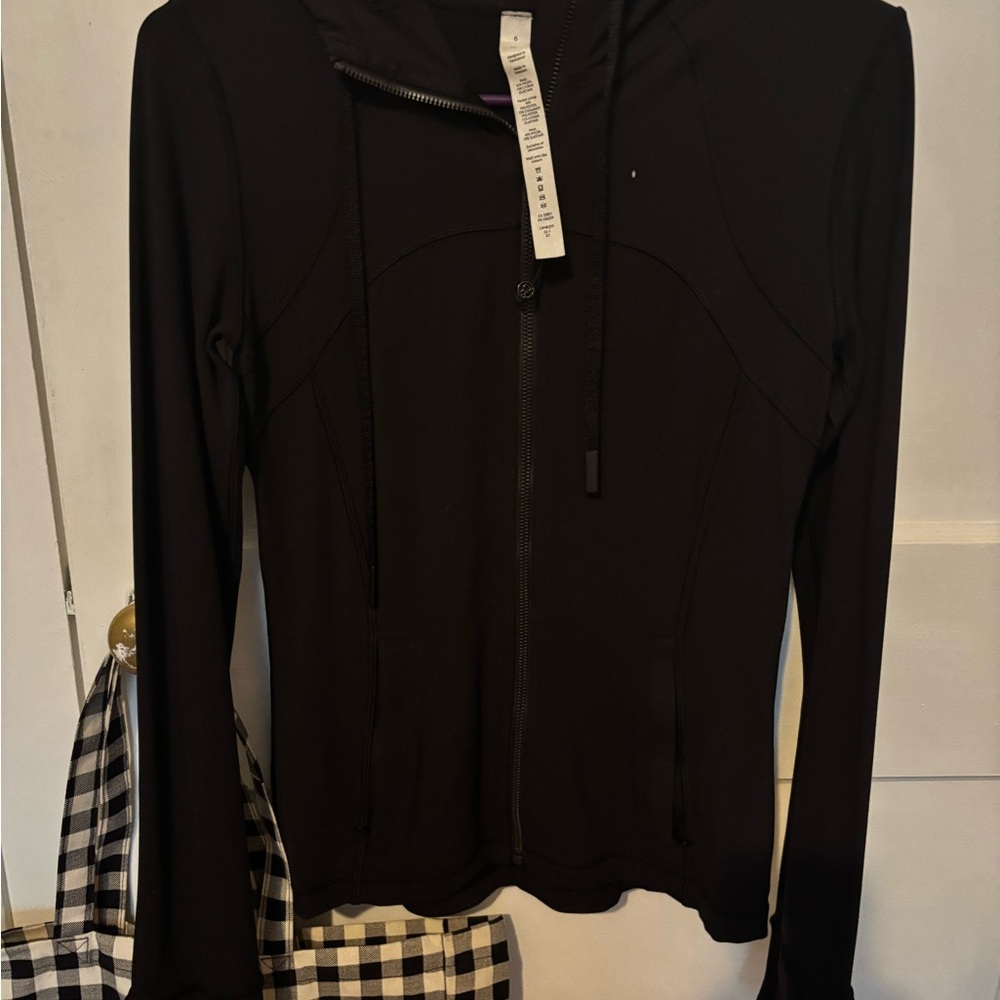 Lululemon Black Full-Zip Hooded Align Define Nulu Jacket